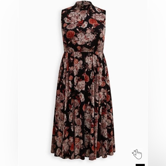 Midi Gauze Mock Neck Dress - Picture 1 of 1